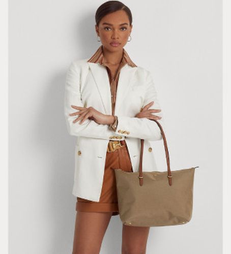 Sac fourre-tout Keaton en nylon moyen (OSFA), Marron, Casuel, Durable - Lauren Ralph Lauren - Modalova