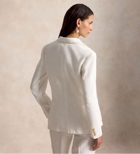 B14270001 Blazer en lin avec fermeture boutonnée à simple boutonnage (32), Casuel, Classique - Polo Ralph Lauren - Modalova