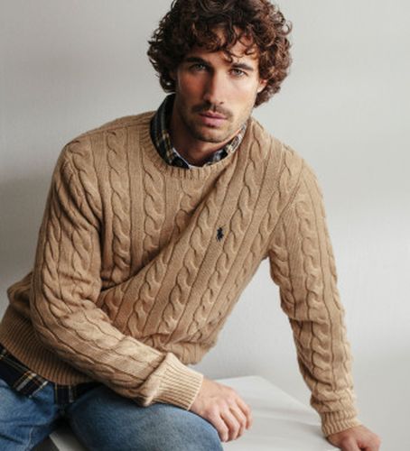 Pull tricoté en coton écru (M), Casuel - Polo Ralph Lauren - Modalova
