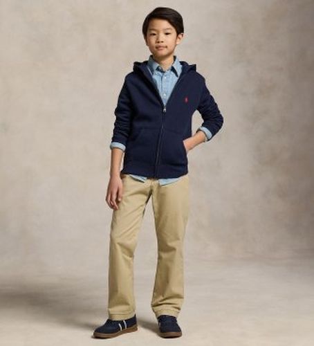Pour garçon. 323547626001 Sweat-shirt à capuche en polaire et coton ((S) 6/7años= 136/138cm), Casuel, Marine, mode en - Polo Ralph Lauren - Modalova