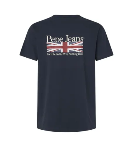 PM509431 T-shirt Alfie (S), Casuel, Manche courte, Le coton biologique, Durable, Marine - Pepe Jeans - Modalova