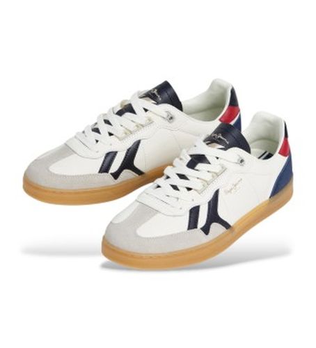 PMS000008 Ball Origin Leather Sneakers (41), Cuir, Blanc, Plat, Lacets, Casuel - Pepe Jeans - Modalova