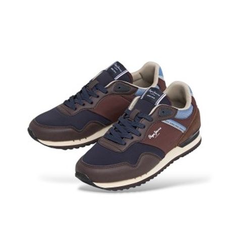 PMS400013 Baskets London Cross marron (40), Plat, Lacets, Casuel - Pepe Jeans - Modalova