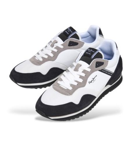 PMS40035 London life chaussures en cuir blanc, (42), Plat, Lacets, Casuel - Pepe Jeans - Modalova