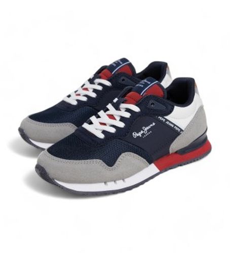 Pour garçon. PBS40006 Trainers London Park B (34), Plat, Lacets, Casuel, Gris, mode enfantine - Pepe Jeans - Modalova