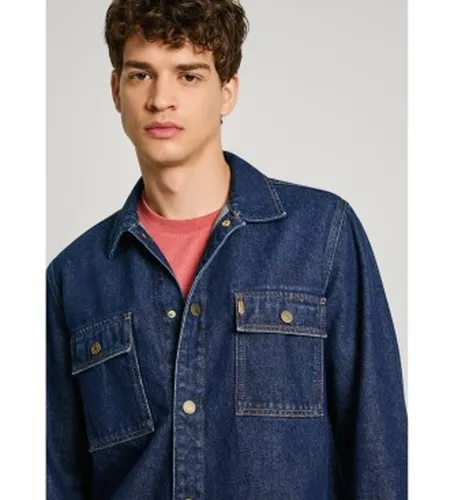 PM308585CU4 Surchemise décontractée (XS), Casuel, Coton, Manche longue, Durable, Marine - Pepe Jeans - Modalova