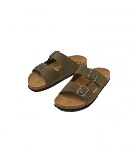 PMS90112 Sandales en cuir Bio vertes (40), Plat, Aucun, Casuel - Pepe Jeans - Modalova