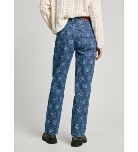 PL204831 Jeans Straight Hw Jacquard (25/30), Bleu, Casuel, Coton, Denim, Durable - Pepe Jeans - Modalova