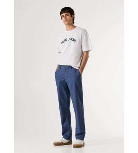 PM2100079 Pantalon slim chino imprimé en popeline imprimée (30), Casuel, Coton, Marine - Pepe Jeans - Modalova