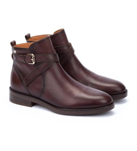 W3C-8869 Bottines en cuir marron Puertollano (35), Plat, Fermeture éclair, Casuel - Pikolinos - Modalova