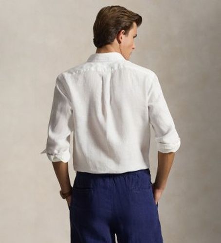 Custom Fit Linen Shirt (M), Blanc, Casuel, Manche longue - Polo Ralph Lauren - Modalova