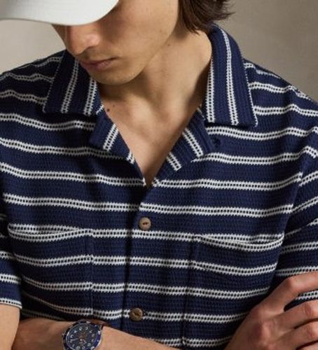 A13005002 Chemise et pointelle en tricot à rayures (M), Casuel, Coton, Manche courte - Polo Ralph Lauren - Modalova