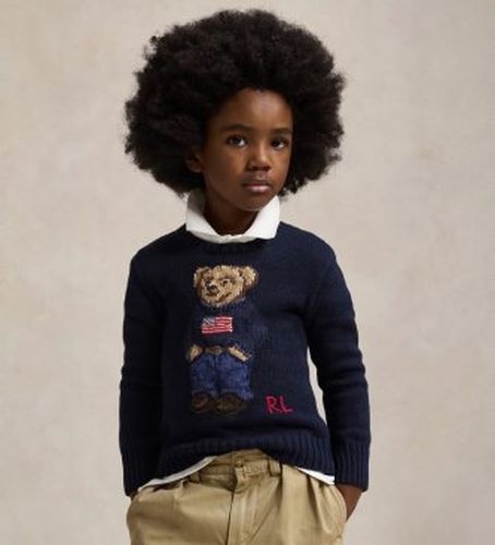 Pour garçon. 322668286002 Pull en coton avec ours en peluche Polo (4años= 109/116cm), Casuel, Manche longue, mode e - Polo Ralph Lauren - Modalova
