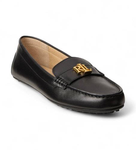 P09040001 Barnsbury Leather Loafers (41), Cuir, Plat, Aucun, Casuel, Classique - Lauren Ralph Lauren - Modalova