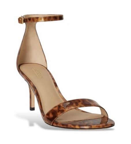 P15743001 Sandales Allie en écaille à talons moyens bruns (38), Cuir, Marron, 5 à 8 cm, Boucle, Casuel, F - Lauren Ralph Lauren - Modalova