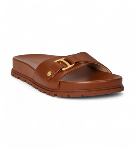 Tasha flip flop sandales en cuir (38), Plat, Aucun, Casuel - Lauren Ralph Lauren - Modalova