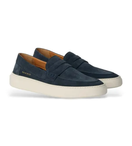 RZ8H0002L Mocassins en cuir Brice Tonal (44), Plat, Aucun, Casuel, Classique, Marine - Replay - Modalova