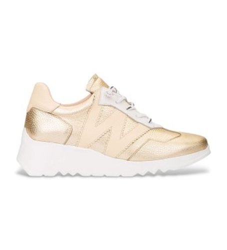 E-6770 Baskets Kyoto en cuir doré (41), 1 à 3 cm, Lacets, Casuel, Polycuir - Wonders - Modalova