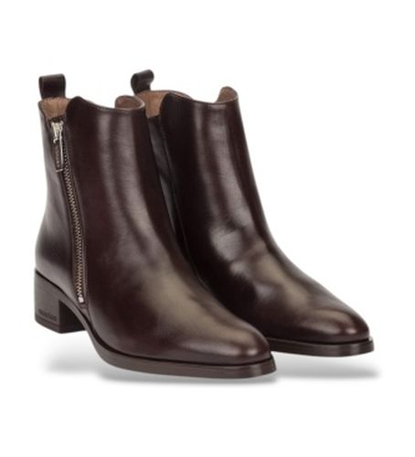 D-1810_5715_9332 Bottines en cuir Bonjour 10 Marron (39), 1 à 3 cm, Fermeture éclair, Casuel - Wonders - Modalova