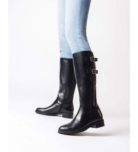 C-5419_5121_5792 Bottes en cuir à deux boucles (36), Plat, Fermeture éclair, Casuel - Wonders - Modalova