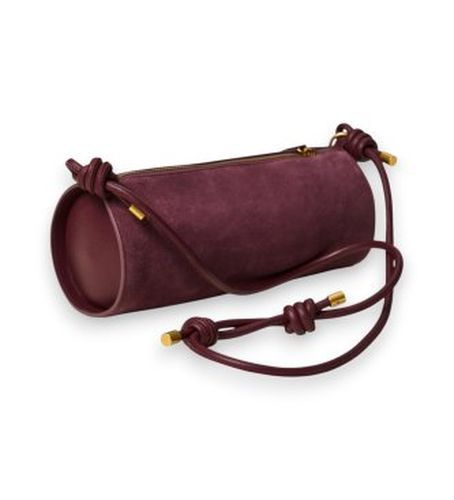 TD8232 Sac cylindrique en daim avec pompon (OSFA), Casuel, Grenat, Cuir - Twinset - Modalova