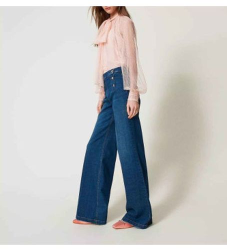 TP2574 Jean évasé avec boutons décoratifs (30), Casuel, Coton, Denim - Twinset - Modalova
