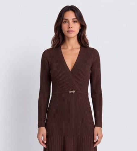 TT3450 Robe Incrociato marron (XS), Casuel, Viscose, Manche longue - Twinset - Modalova