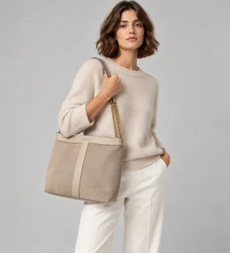 TD8160 Sac hobo en daim avec logo (OSFA), , Casuel, Synthétique - Twinset - Modalova