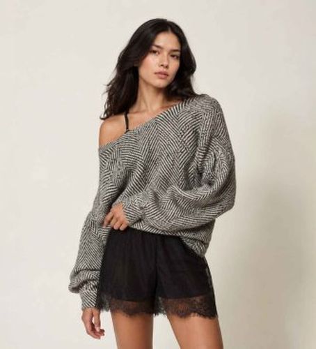 TT3400 Cardigan en mélange de mohair imprimé (XS), Casuel, Polyamide - Twinset - Modalova