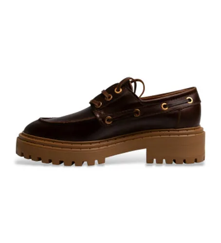 TGT190 Stringata mocassins en cuir (39), Plat, Lacets, Casuel - Twinset - Modalova