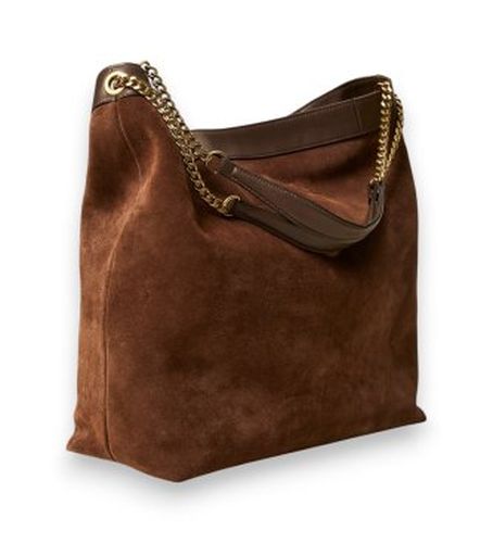 TD8160 Sac hobo en daim avec logo (OSFA), Casuel, Cuir - Twinset - Modalova
