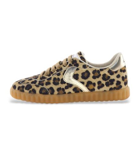 Ines - Baskets en cuir à imprimé animalier (39), Plat, Lacets, Casuel - Voile blanche - Modalova
