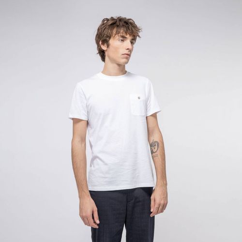 T-shirt col rond blanc - FAGUO - Modalova