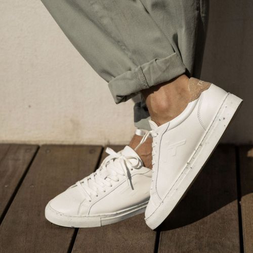 Baskets écrues & liège cuir - EBONY - FAGUO - Modalova