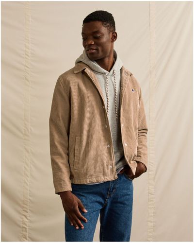 Veste velours côtelé beige clair - FAGUO - Modalova