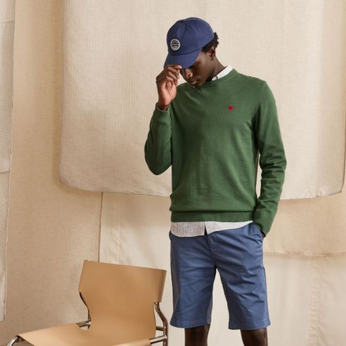 Pull vert broderie arbre - FAGUO - Modalova