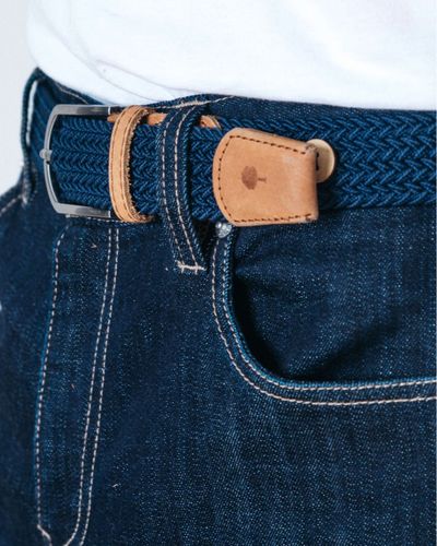 Ceinture bleu marine ceinture unie - FAGUO - Modalova