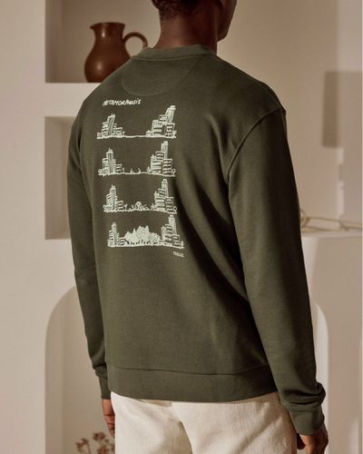 Sweat marron foncé lab city forest - FAGUO - Modalova