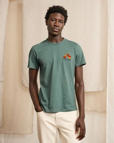 T-shirt vert clair vélo brodé - FAGUO - Modalova