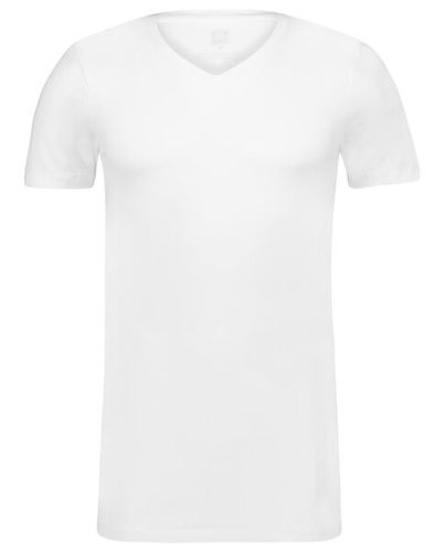 T-shirt Slim Fit Col En V - Extra Long Avec Bambou () - HEMA - Modalova