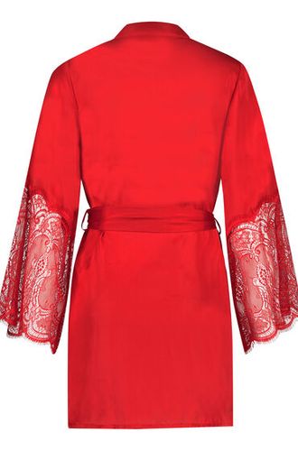 Hunkemöller Kimono Satin Rouge - Hunkemöller - Modalova