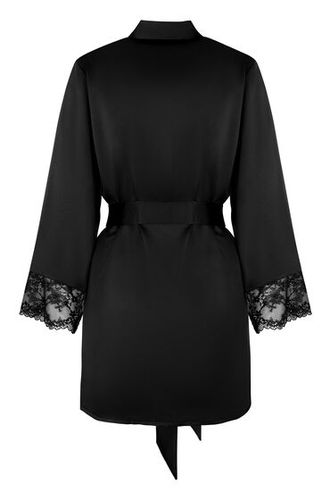 Hunkemöller Kimono Satin Noir - Hunkemöller - Modalova