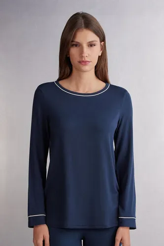 Long Sleeve Modal Top Woman Blue Size M - Intimissimi - Modalova