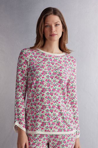 Life is a Flower Long Sleeve Modal Top Woman Floral Size L - Intimissimi - Modalova