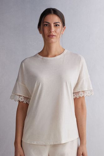 Romance Yourself Ultrafresh Cotton Short Sleeve Top Woman White Size L - Intimissimi - Modalova