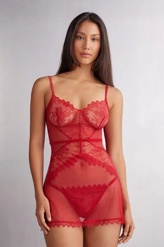 Intriguing Beauty Lace Babydoll Woman Red Size L - Intimissimi - Modalova