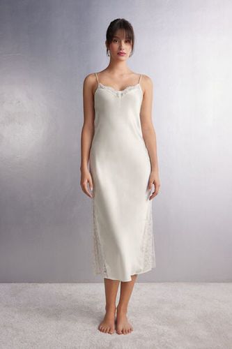 The Most Romantic Season Long Silk Nightgown Woman Ivory Size M - Intimissimi - Modalova