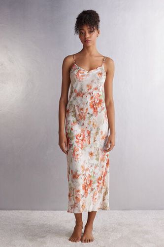 Summer Sunset Long Satin Nightgown Woman Floral Size M - Intimissimi - Modalova