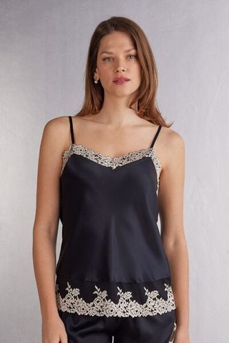 Pretty Flowers Thin Strap Silk Tank Top Woman Multicolor - Intimissimi - Modalova