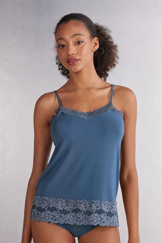 Pretty Flowers Modal Top Woman Blue Size M - Intimissimi - Modalova